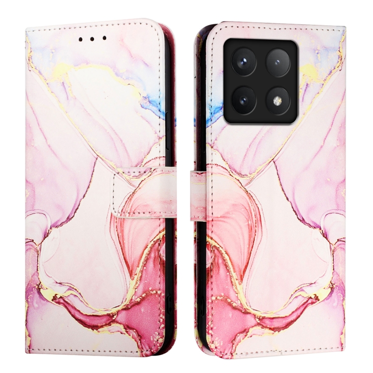 ART MARBLE Husă Portofel Pentru Xiaomi 14T Pro ROSE GOLD