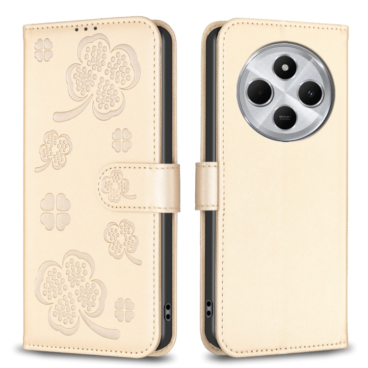 ART CLOVER Husă Portofel Pentru Xiaomi Redmi 14C / Poco C75 Gold