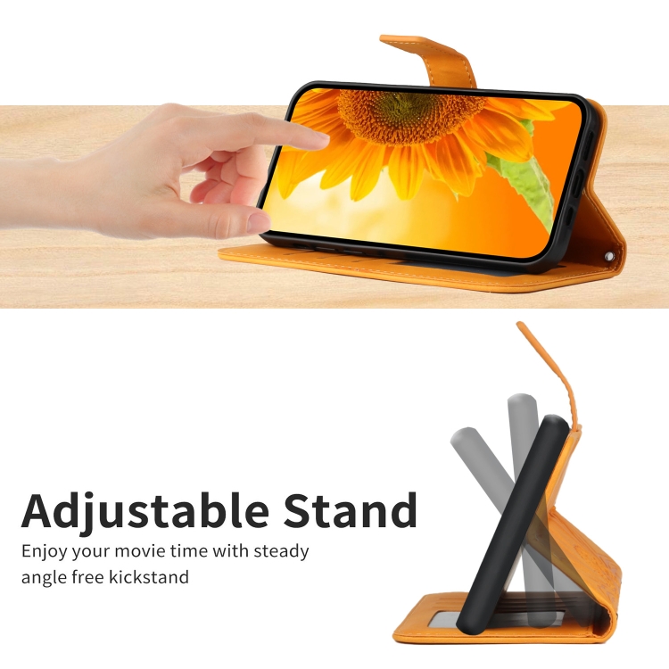 ART SUNFLOWER Husă Portofel Cu șnur Pentru Xiaomi 14T Pro Galben