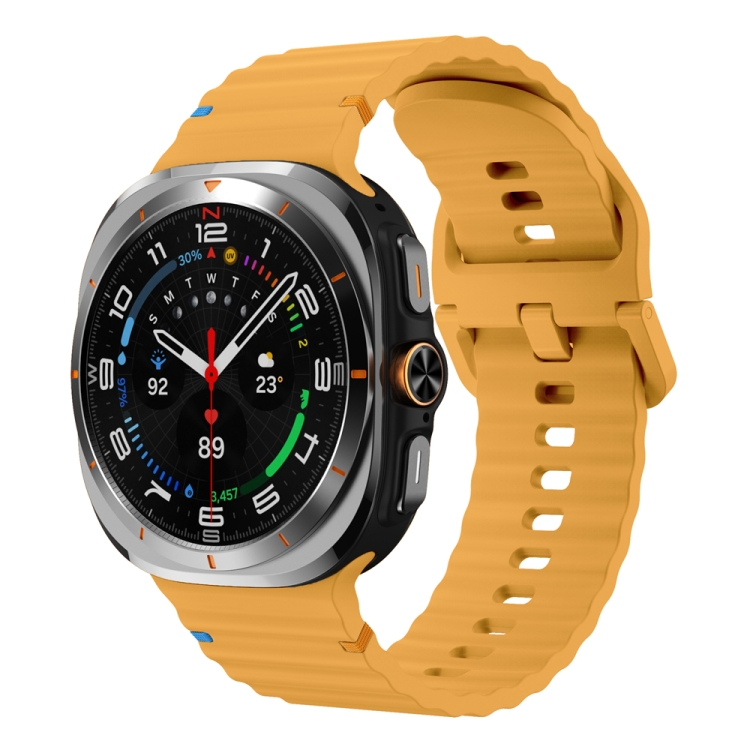 WAVY Curea Din Silicon Pentru Samsung Galaxy Watch Ultra 47mm Galben