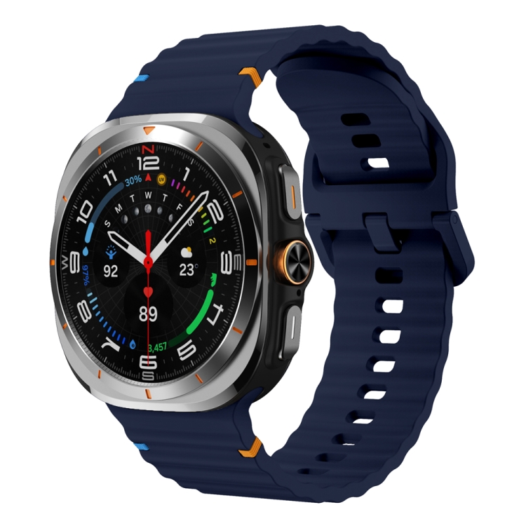 WAVY Curea Din Silicon Pentru Samsung Galaxy Watch Ultra 47mm Albastru închis