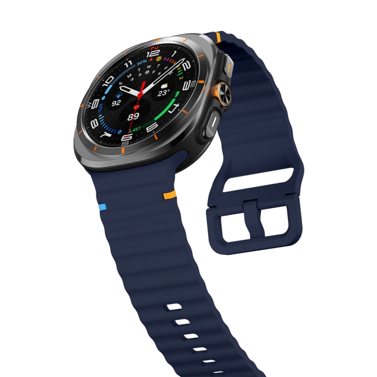 WAVY Curea Din Silicon Pentru Samsung Galaxy Watch Ultra 47mm Albastru închis