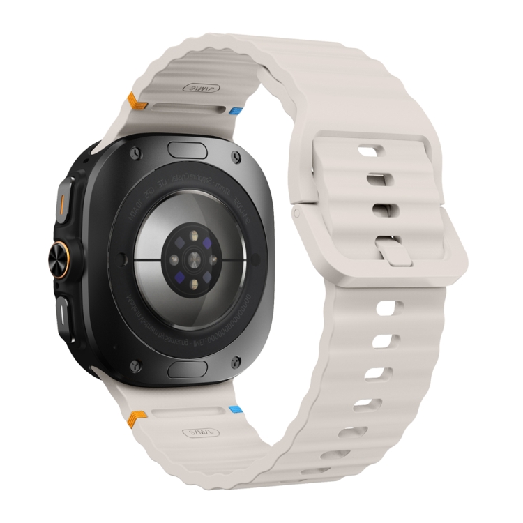 Curea Din Silicon WAVY Pentru Samsung Galaxy Watch Ultra 47mm STARLIGHT