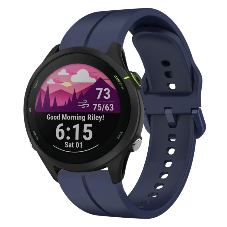 SILICONE Curea înlocuibilă Pentru Garmin Forerunner 255 Music Albastru închis