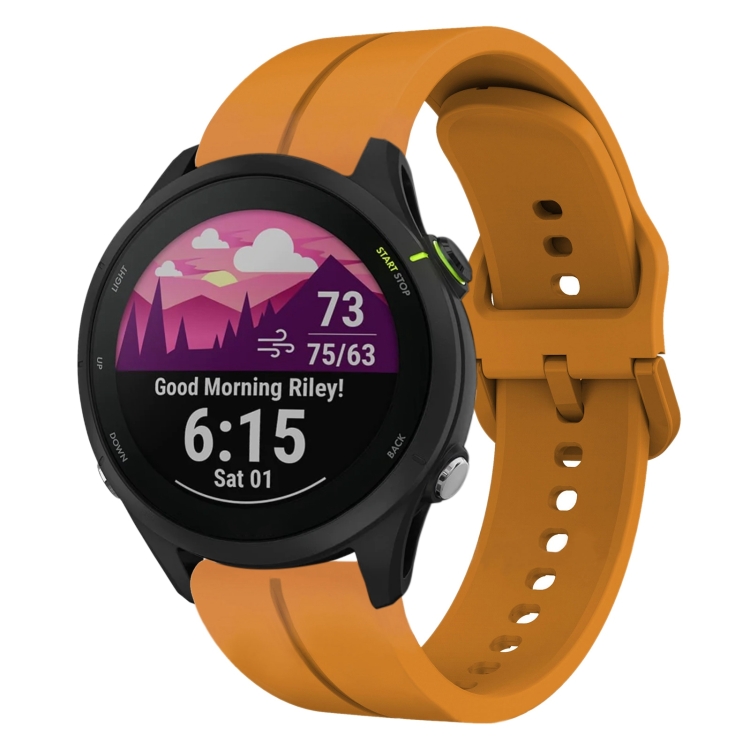 SILICONE Curea înlocuibilă Pentru Garmin Forerunner 255 Music Galben