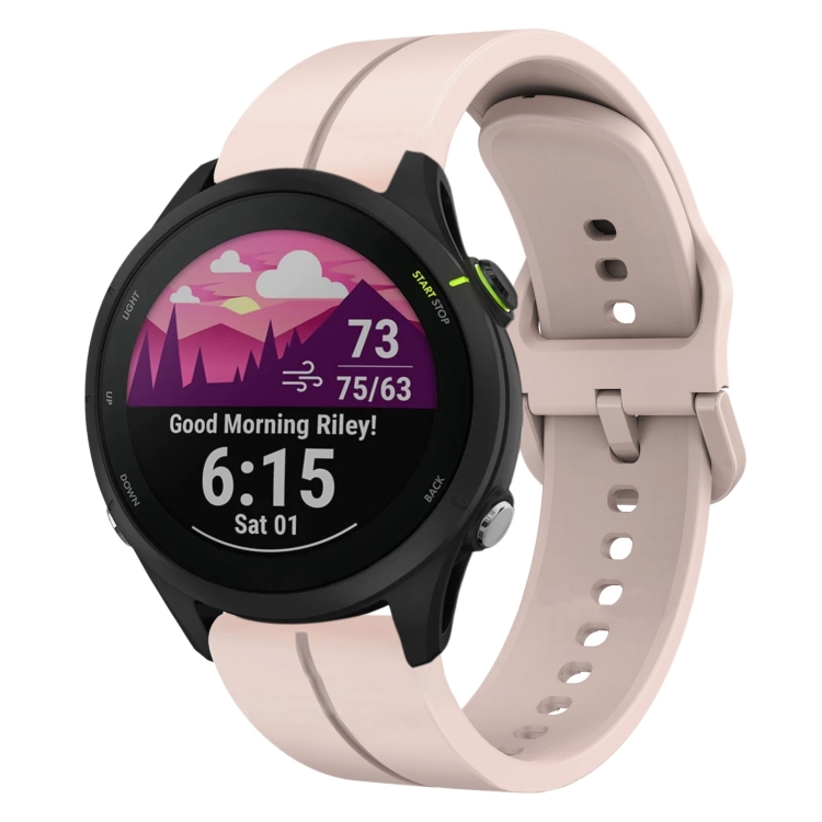 SILICONE Curea înlocuibilă Pentru Garmin Forerunner 255 Music Roz Deschis