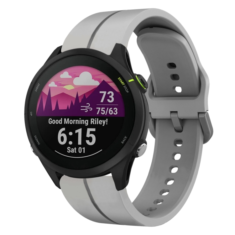 SILICONE Curea înlocuibilă Pentru Garmin Forerunner 255 Music Gri