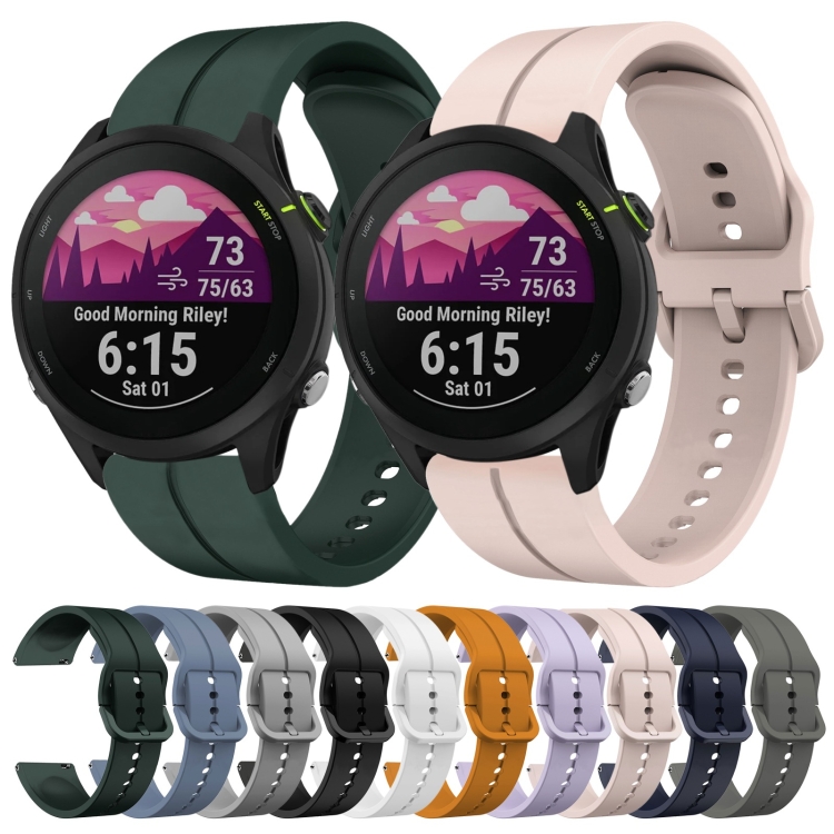 SILICONE Curea înlocuibilă Pentru Garmin Forerunner 255 Music Negru