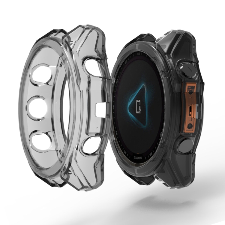 TPU HALF CAPAC Husa Pentru Garmin Fenix 8 43mm Gri