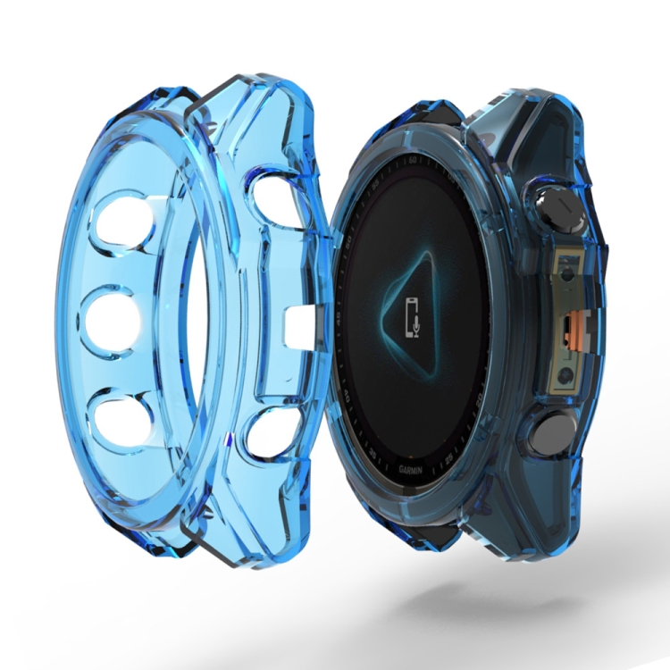 TPU HALF CAPAC Husa Pentru Garmin Fenix 8 47mm Albastru