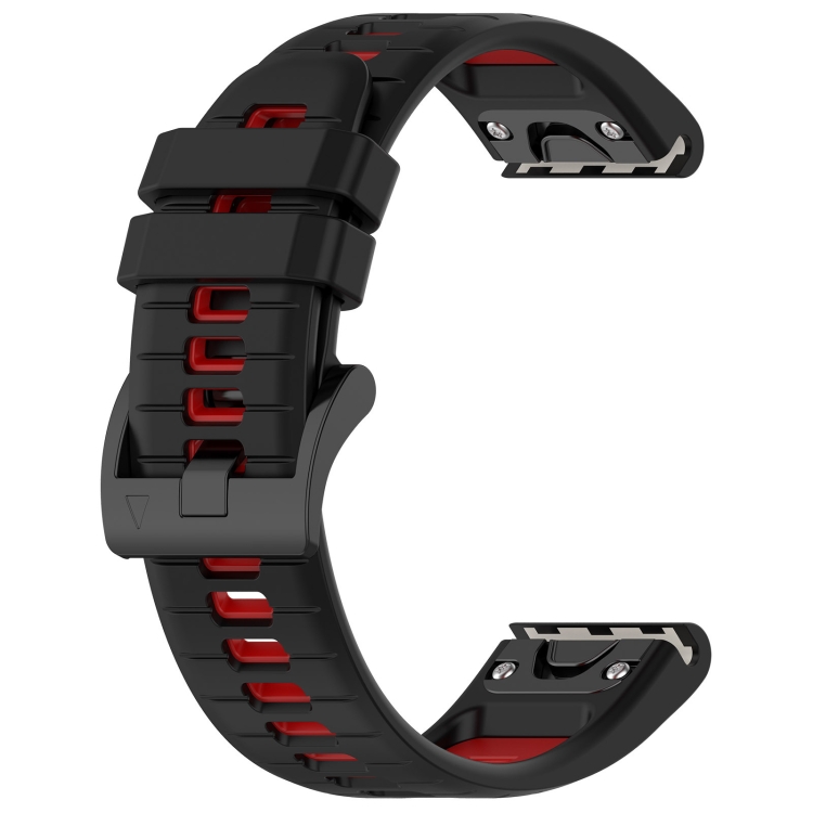 SPORT Curea Din Silicon înlocuibilă Garmin Fenix 8 43mm Negru-roșu