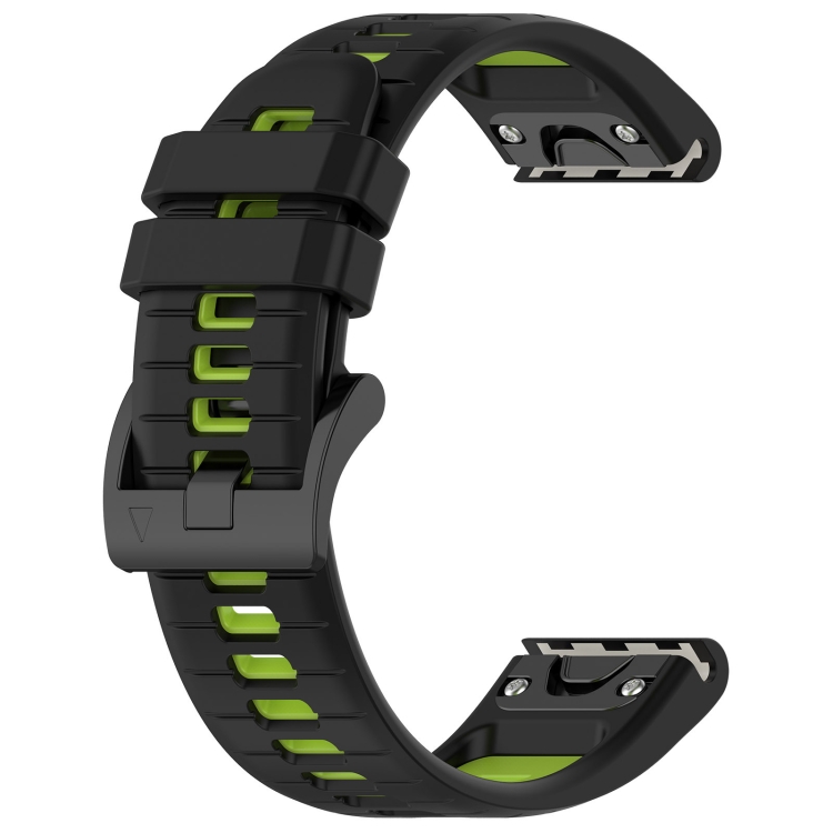 SPORT Curea Din Silicon înlocuibilă Garmin Fenix 8 43mm Negru-verde Deschis