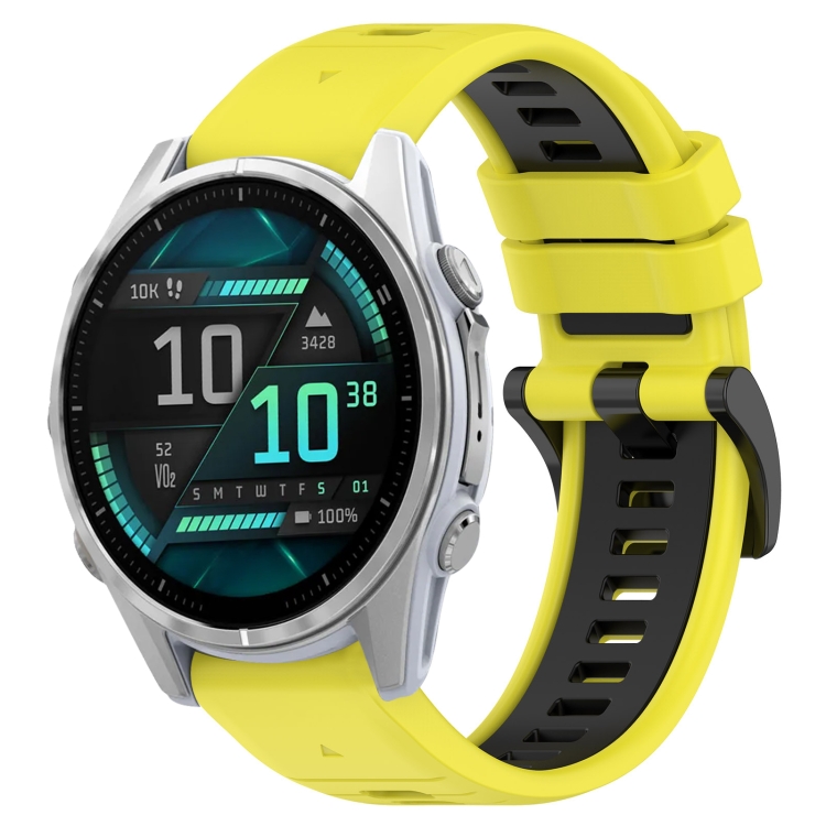 SPORT Curea Din Silicon înlocuibilă Garmin Fenix 8 43mm Galben-negru