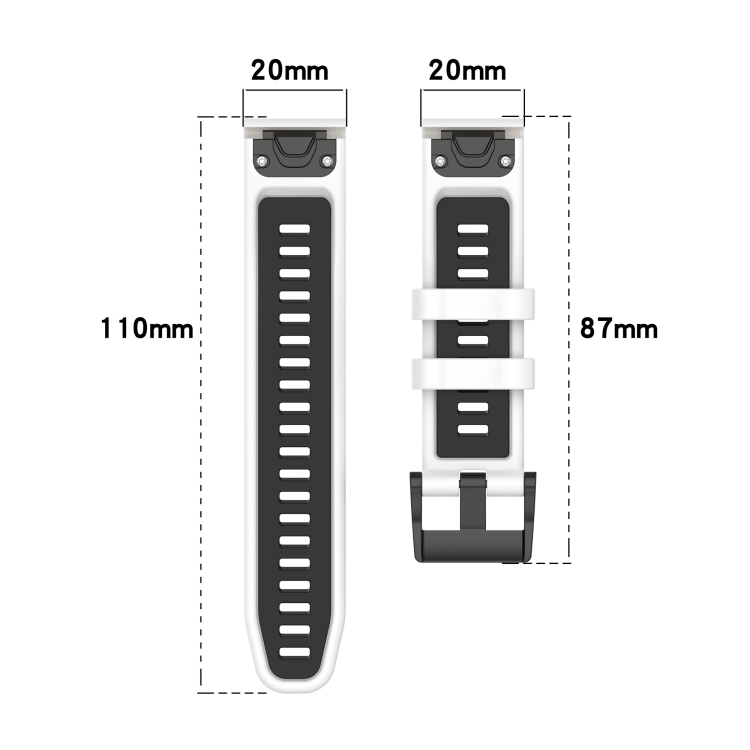 SPORT Curea Din Silicon înlocuibilă Garmin Fenix 8 43mm Negru-verde Deschis