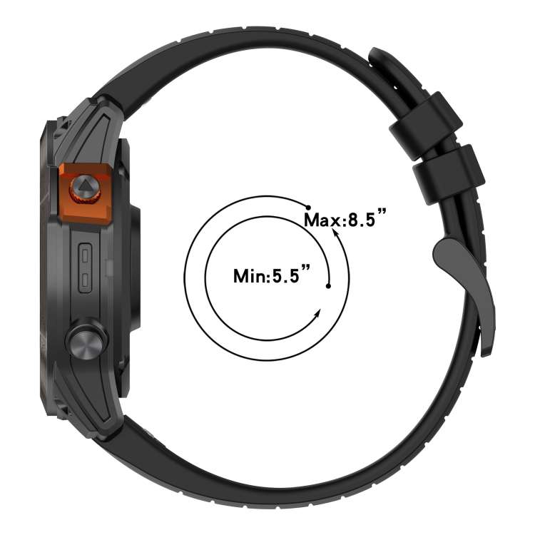 SPORT Curea Din Silicon înlocuibilă Garmin Fenix 8 43mm Negru-roșu