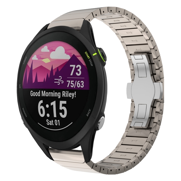 CLASSIC Curea Metalică Pentru Garmin Forerunner 255 Music TITANIUM