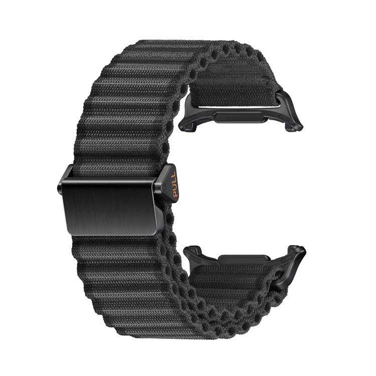 OCEAN NYLON Curea înlocuibilă Pentru Samsung Galaxy Watch Ultra 47mm Gri închis