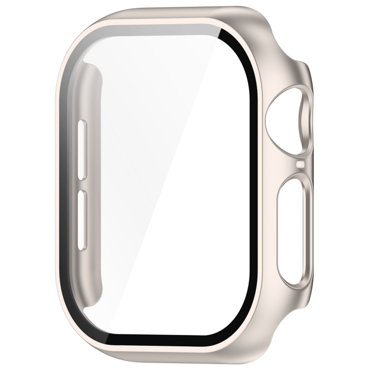 PC FULL COVER Capac Din Plastic Cu Sticlă Pentru Apple Watch 10 42mm STARLIGHT