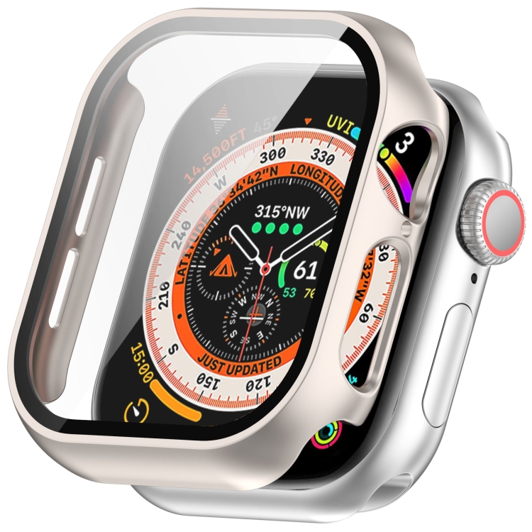 PC FULL COVER Capac Din Plastic Cu Sticlă Pentru Apple Watch 10 42mm STARLIGHT