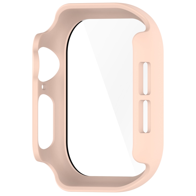 PC FULL COVER Capac Din Plastic Cu Sticlă Pentru Apple Watch 10 42mm Roz