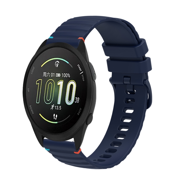 WAVY Curea Din Silicon Pentru Garmin Forerunner 165 Music Albastru închis