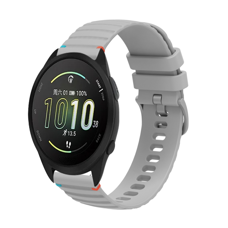 WAVY Curea Din Silicon Pentru Garmin Forerunner 165 Music Gri