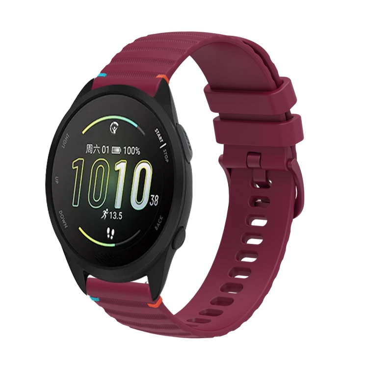 WAVY Curea Din Silicon Pentru Garmin Forerunner 165 Music Burgundy