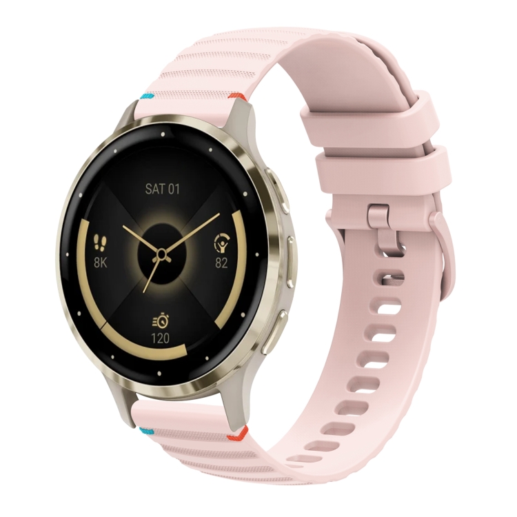 WAVY Curea Din Silicon Pentru Garmin Venu 3S Roz Deschis