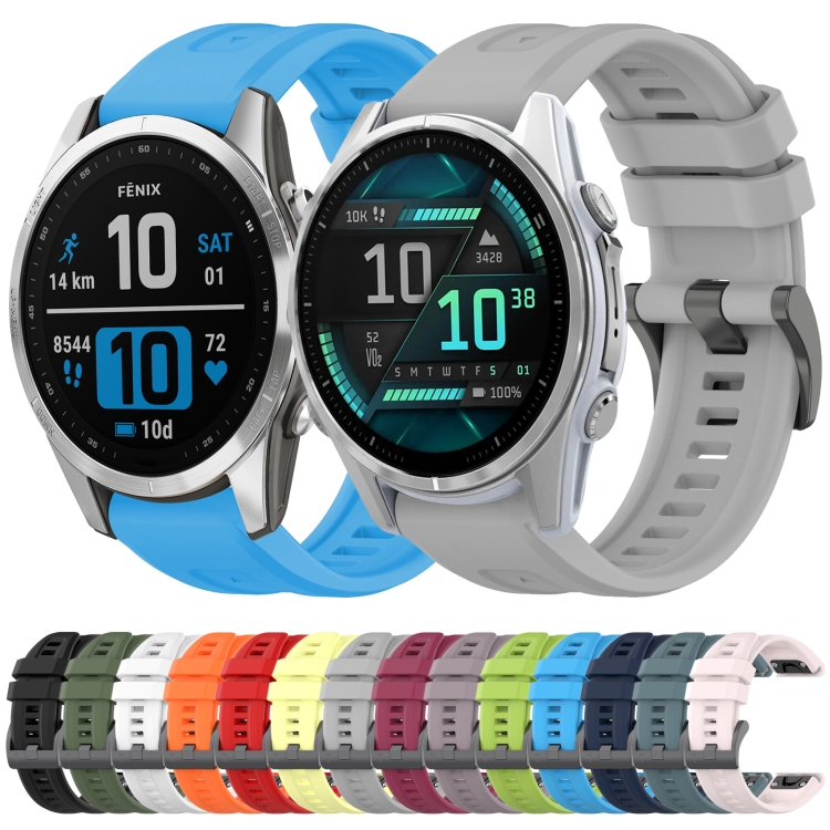 SILICONE Curea înlocuibilă Pentru Garmin Fenix 8 43mm Alb