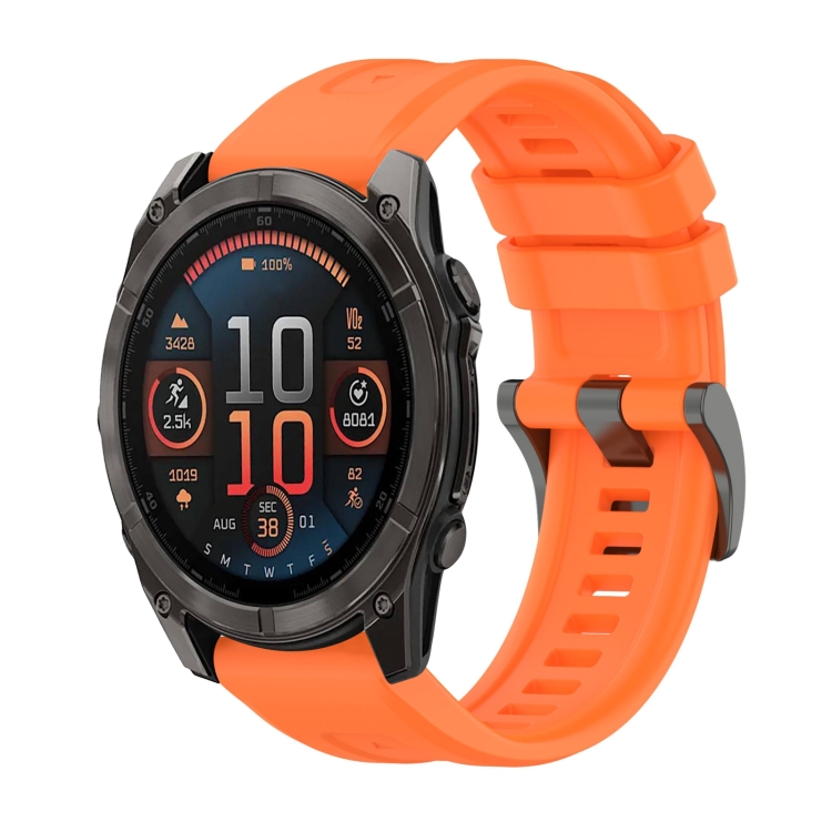 SILICONE Curea înlocuibilă Pentru Garmin Fenix 8 51mm Portocaliu