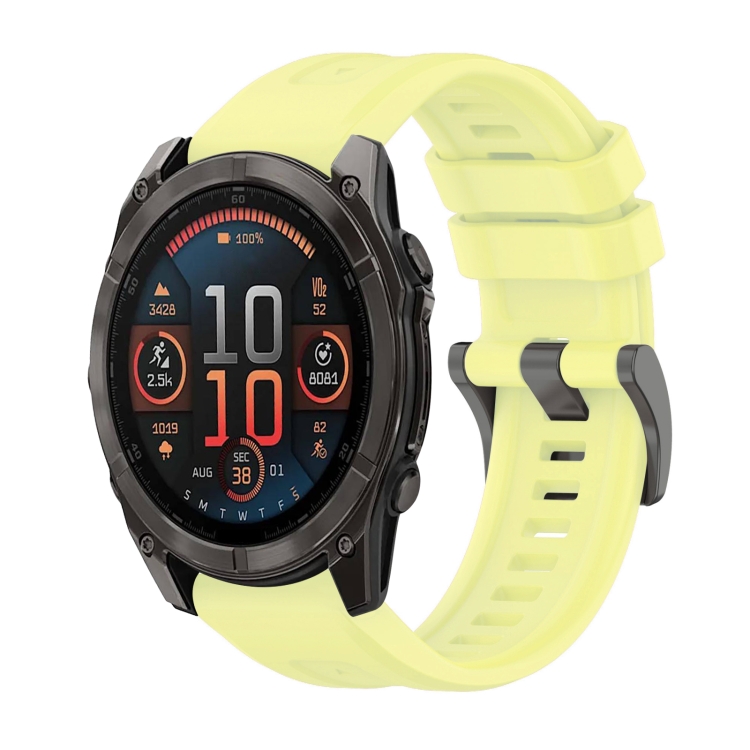 SILICONE Curea înlocuibilă Pentru Garmin Fenix 8 51mm Galben