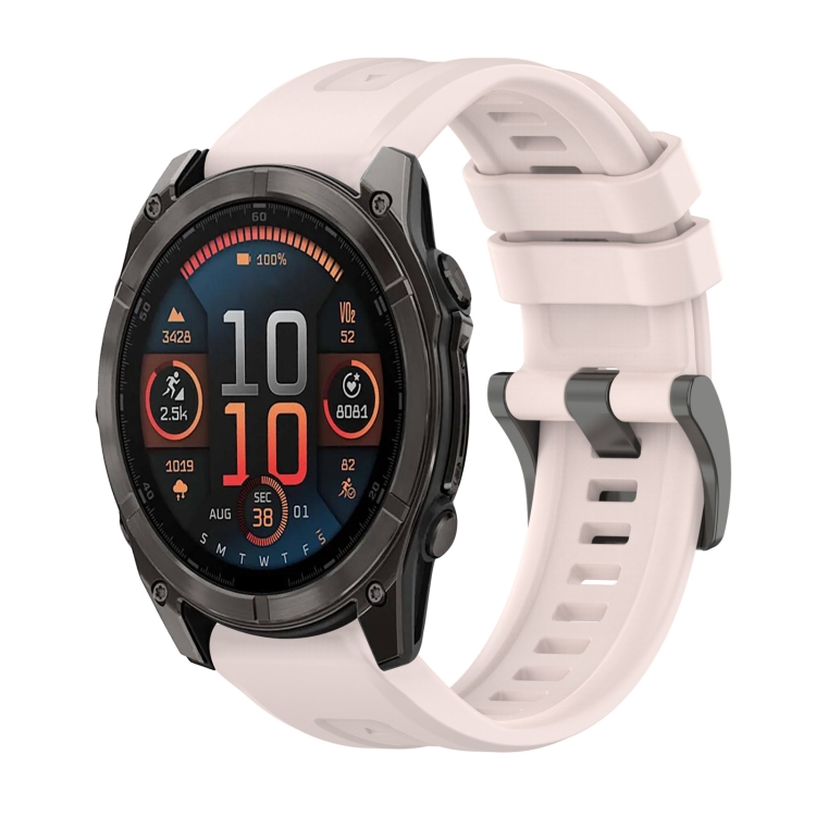 SILICONE Curea înlocuibilă Pentru Garmin Fenix 8 51mm Roz Deschis