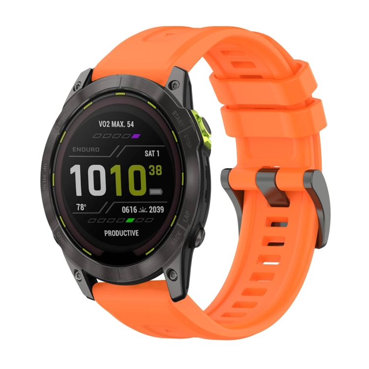 SILICONE Curea înlocuibilă Pentru Garmin Enduro 3 Portocaliu