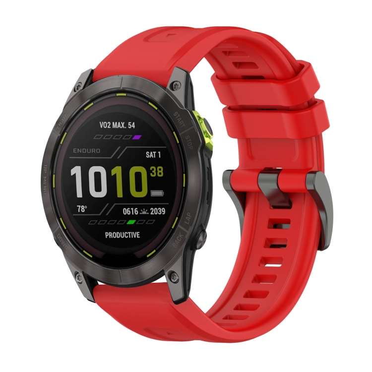 SILICONE Curea înlocuibilă Pentru Garmin Enduro 3 Roșu