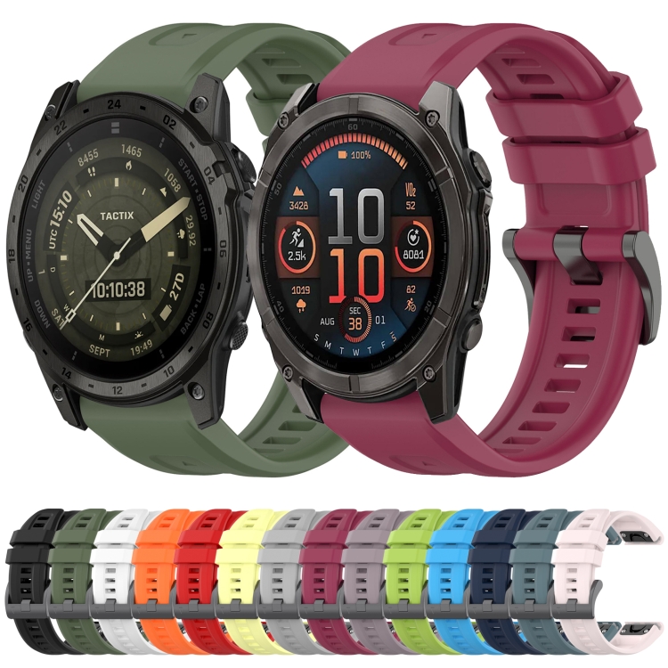 SILICONE Curea înlocuibilă Pentru Garmin Enduro 3 Albastru