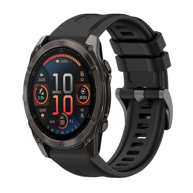 SILICONE Curea înlocuibilă Pentru Garmin Fenix 8 47mm Negru