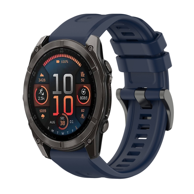 SILICONE Curea înlocuibilă Pentru Garmin Fenix 8 47mm Albastru închis