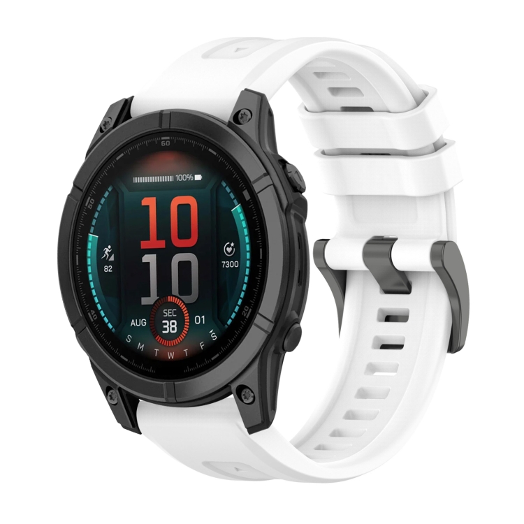 SILICONE Curea înlocuibilă Pentru Garmin Fenix E 47mm Alb