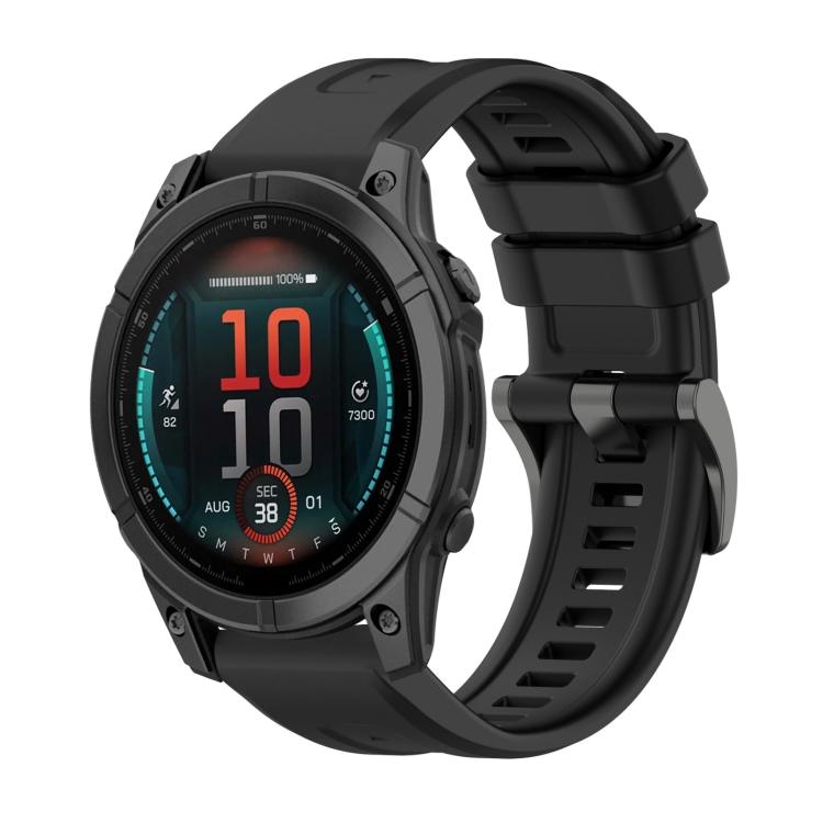 SILICONE Curea înlocuibilă Pentru Garmin Fenix E 47mm Negru