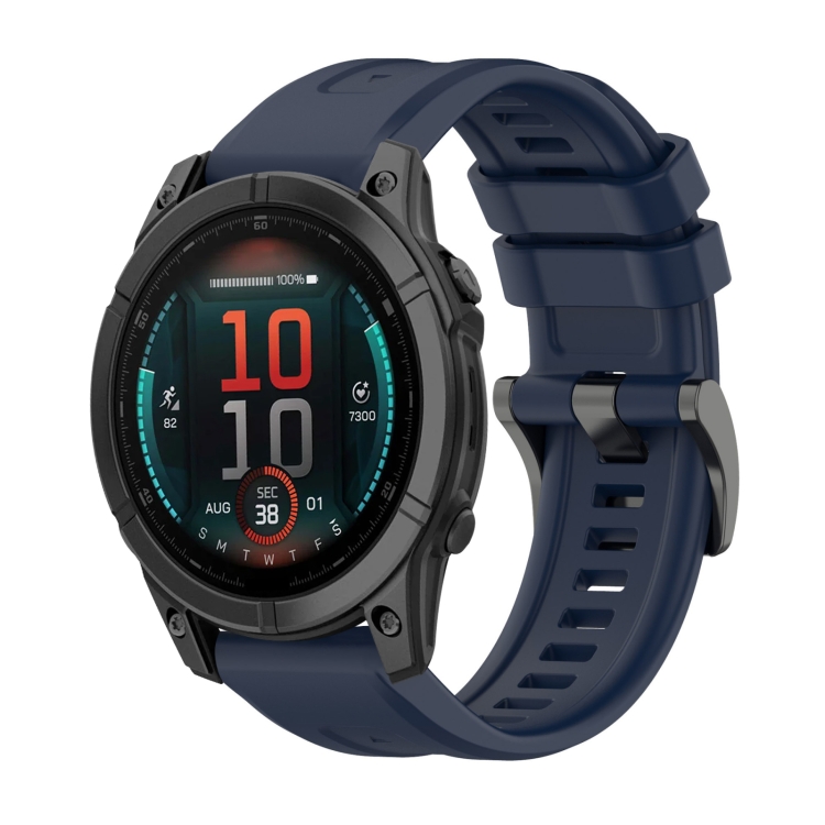 SILICONE Curea înlocuibilă Pentru Garmin Fenix E 47mm Albastru închis