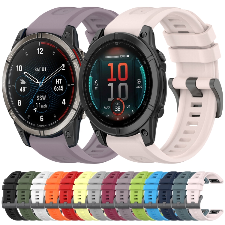 SILICONE Curea înlocuibilă Pentru Garmin Fenix E 47mm Alb