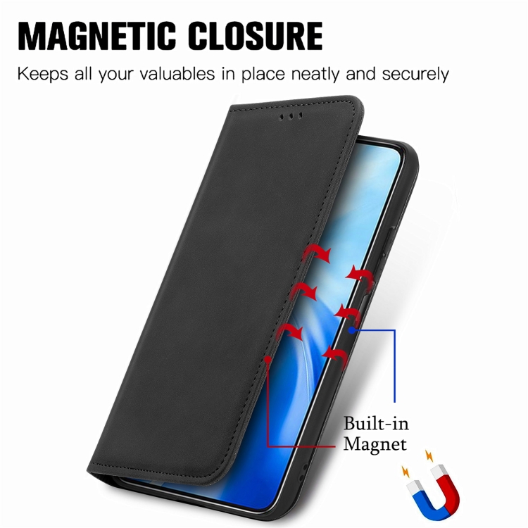 MAGNETIC Capac Cu Balamale Pentru Oukitel C51 Negru