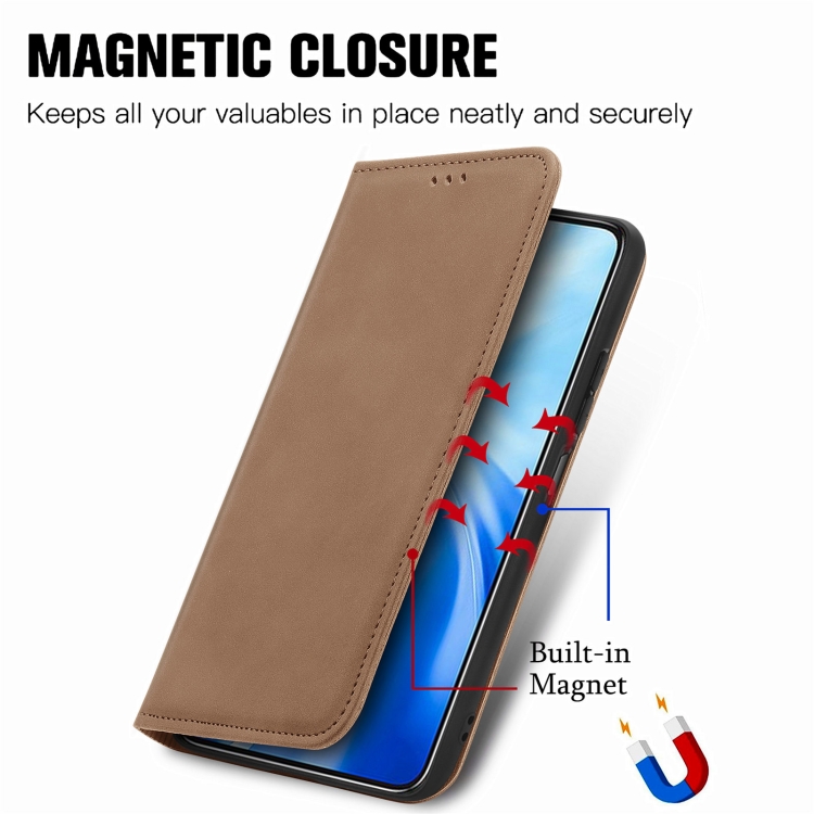 MAGNETIC Capac Cu Balamale Pentru Oukitel C51 Maro