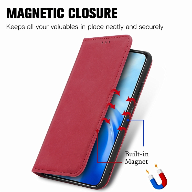 MAGNETIC Capac Cu Balamale Pentru Oukitel C51 Roșu