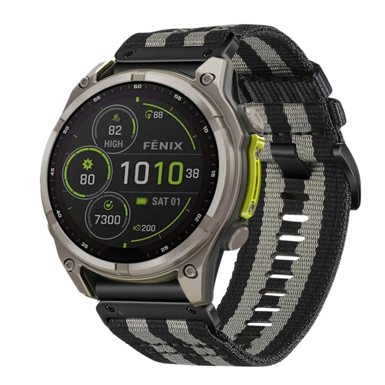 CANVAS Curea înlocuibilă Pentru Garmin Fenix 8 47mm Gri-negru