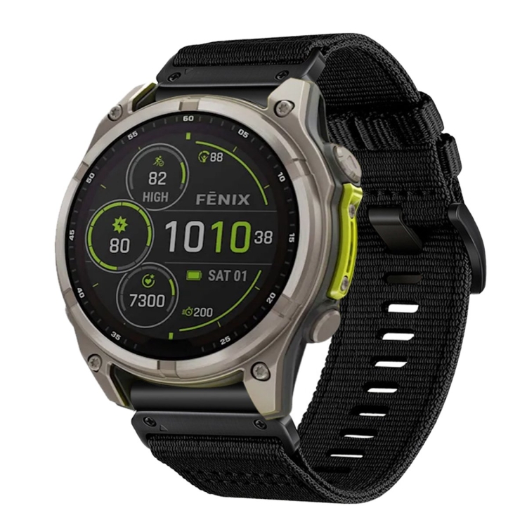 CANVAS Curea înlocuibilă Pentru Garmin Fenix 8 47mm Negru