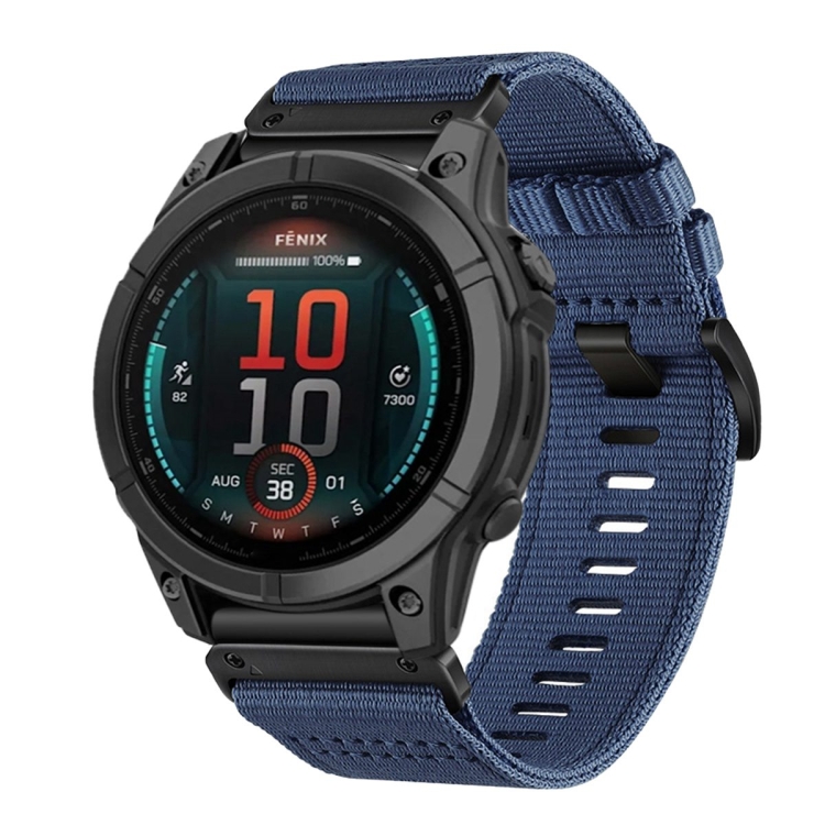 CANVAS Curea înlocuibilă Pentru Garmin Fenix E 47mm Albastru