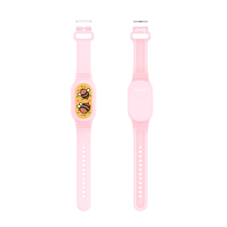 CARTOON Curea Din Silicon Pentru Copii Pentru Samsung Galaxy SmartTag 2 PINK BEE