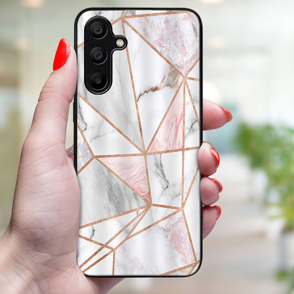 MY ART Husă De Protecție Pentru Samsung Galaxy A35 5G PINK MARBLE (143)