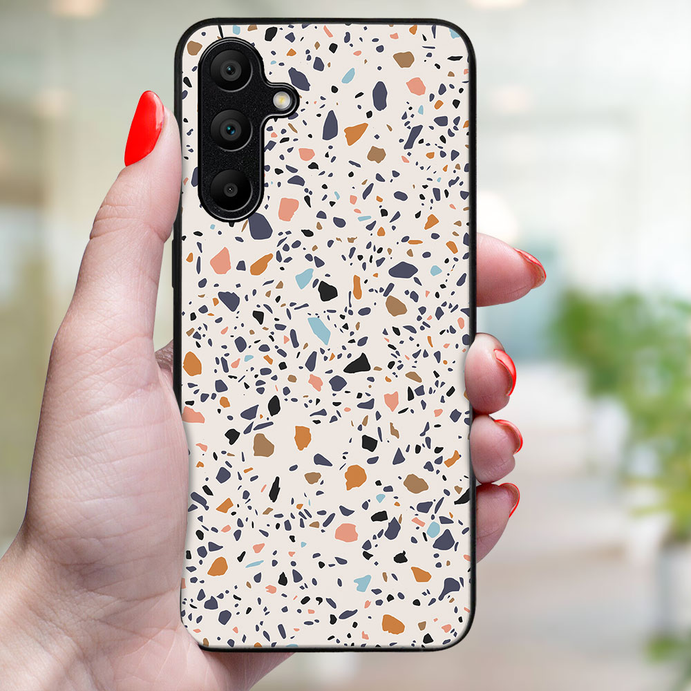 MY ART Husă De Protecție Pentru Samsung Galaxy A35 5G BEIGE TERRAZZO (162)